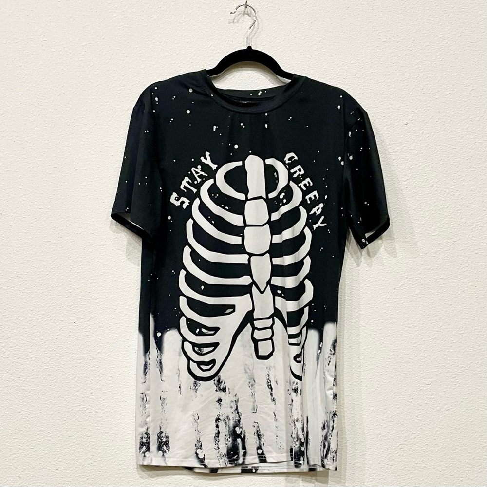 Graphic Stretchy Elastane T-Shirt Dress